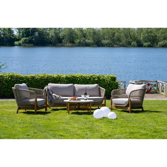 Sofa Ogrodowa TERRACINA Beżowy/Brązowy