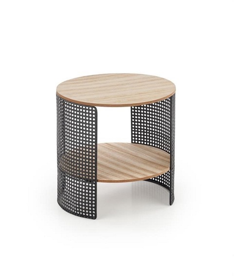 Ława Trafica 41x41 Naturalny/Czarny