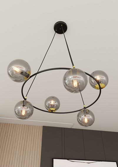 Lampa Wisząca AZURA 6 Grafitowy