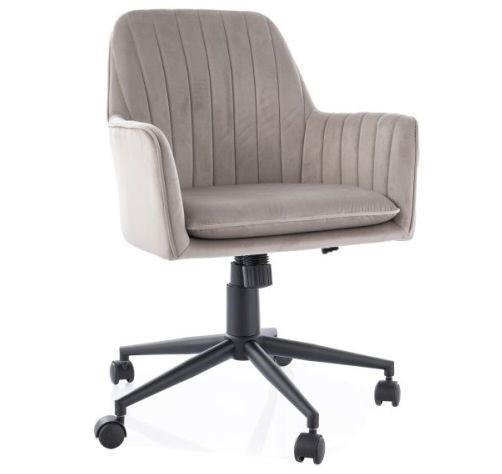 Fotel Obrotowy Q-886 Velvet Czarny/Ciemny Beżowy Bluvel 40