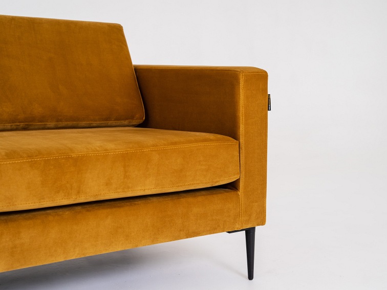 Sofa 2 os. Vergan 180x88x82 Marakuja/Czarny