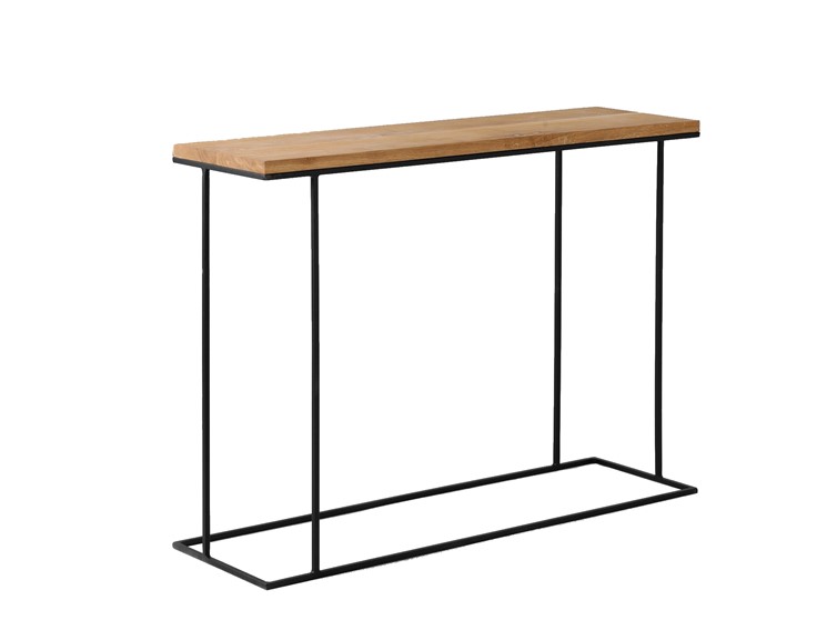 Konsola WALT SOLID WOOD 100x30 Dąb/Czarny