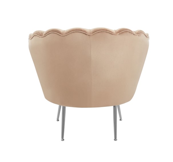 Fotel Velvet LC-032-1 Cappuccino/Srebrny