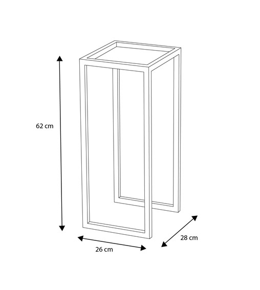 Kwietnik KAJA HOME KS-07 ECO M Czarny