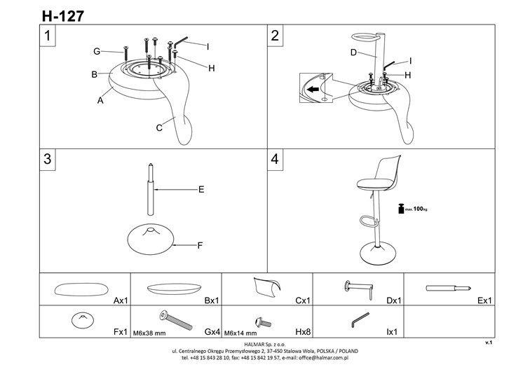Hoker H127 Cappuccino/Popielaty
