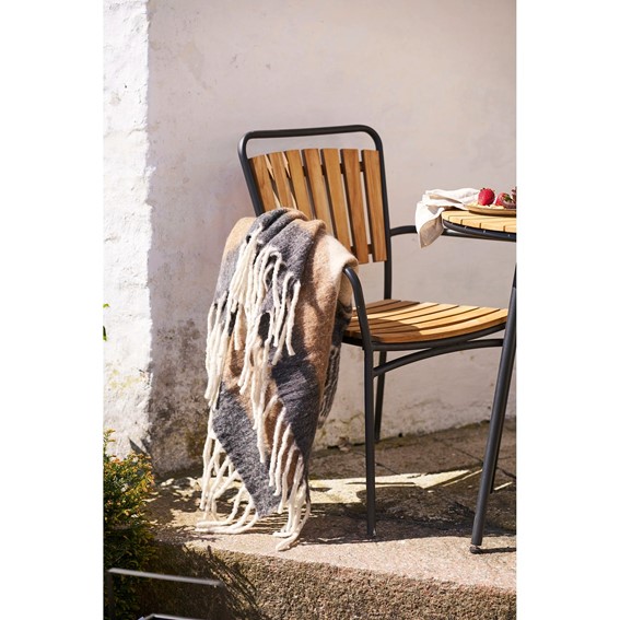 Koc CARMEL 130x170cm Czarny/Brązowy