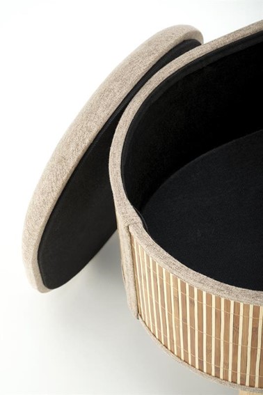 Zestaw 2 Puf TICO Naturalny/Beżowy