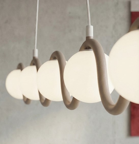 Lampa Wisząca SINUS 5 Beżowy