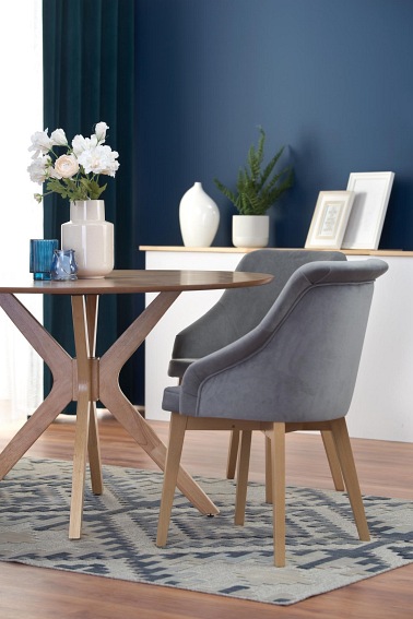 Stół Okrągły NICOLAS 120x77 Dąb Naturalny