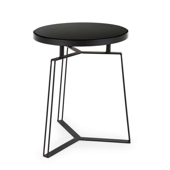 Stolik Kawowy ZAIRA Fi40cm Czarny