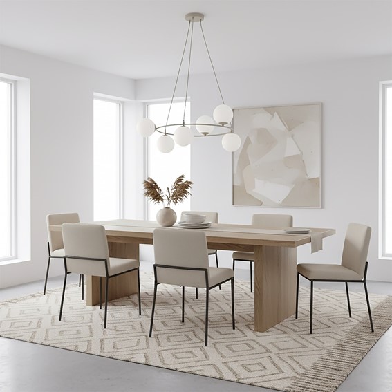 Lampa Wisząca AZURA 6 Beżowy/Biały