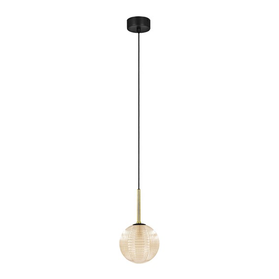 Lampa Wisząca GIRO K-5685 Bursztynowy/Czarny/Złoty