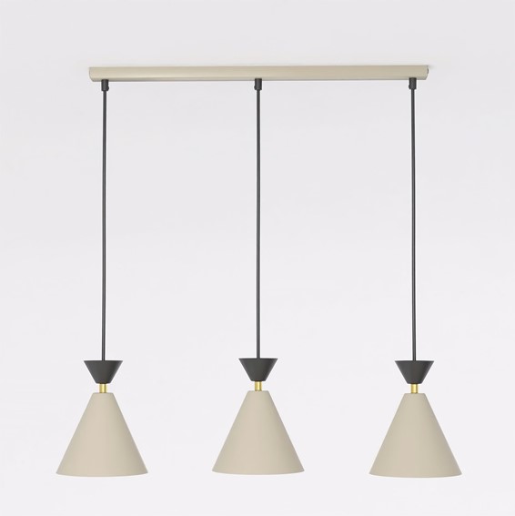 Lampa Wisząca KLEVER 3 Beżowy/Czarny