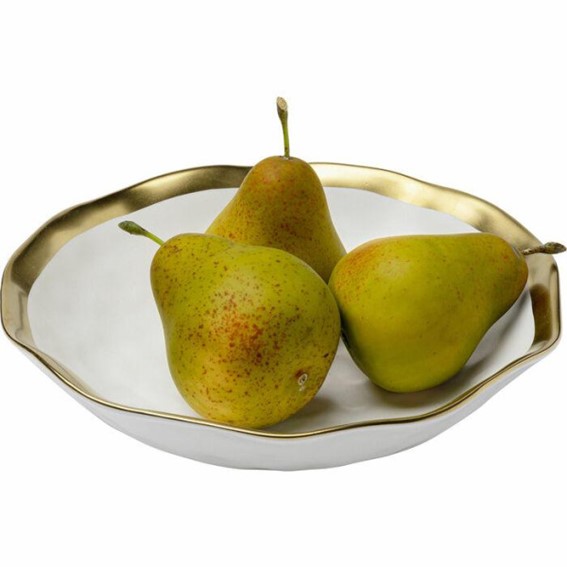 Komplet (4szt.) Talerz Głęboki BELL 20 cm Biało-Złoty