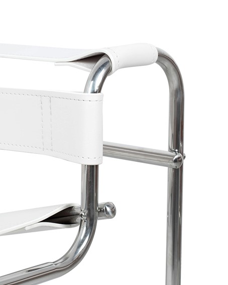 Fotel IVAN Biały/Chrom