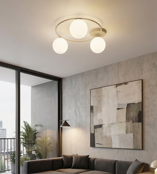 Lampa Sufitowa SOPRA 3 Beżowy/Biały