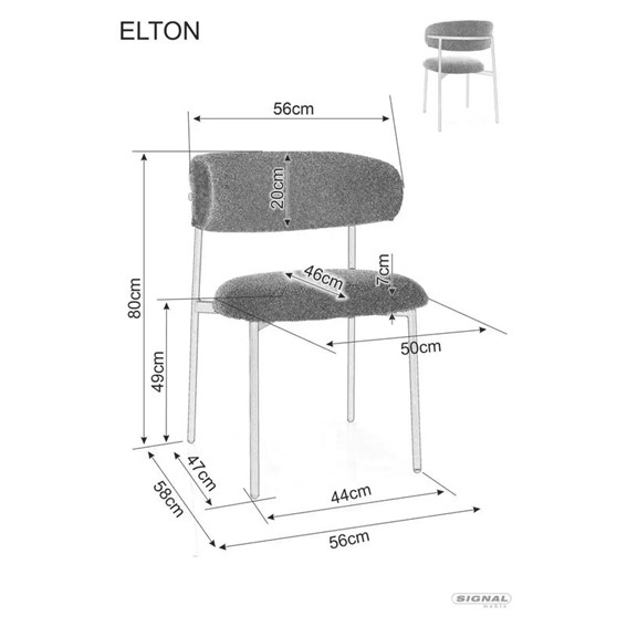 Krzesło ELTON II Jasny Beż/Dąb