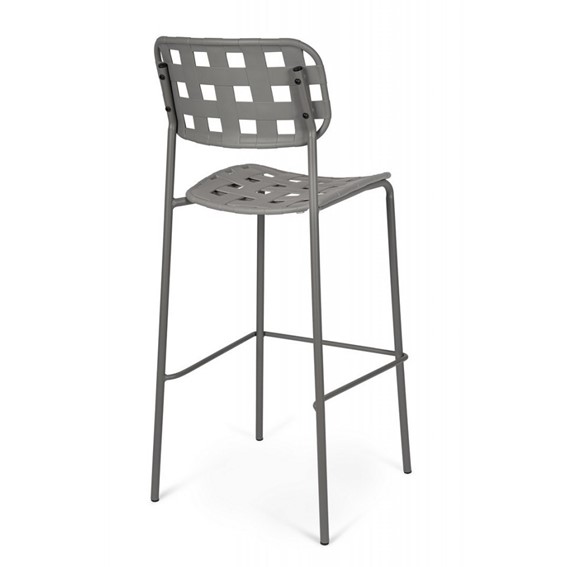 Krzesło Barowe Ogrodowe CLOVER Szary
