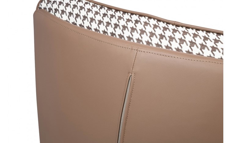 Fotel Bujany OTILIA Brązowy/Biały