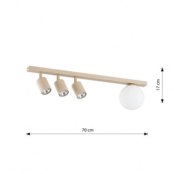 Lampa Sufitowa BASTER 4 Beżowy/Opal