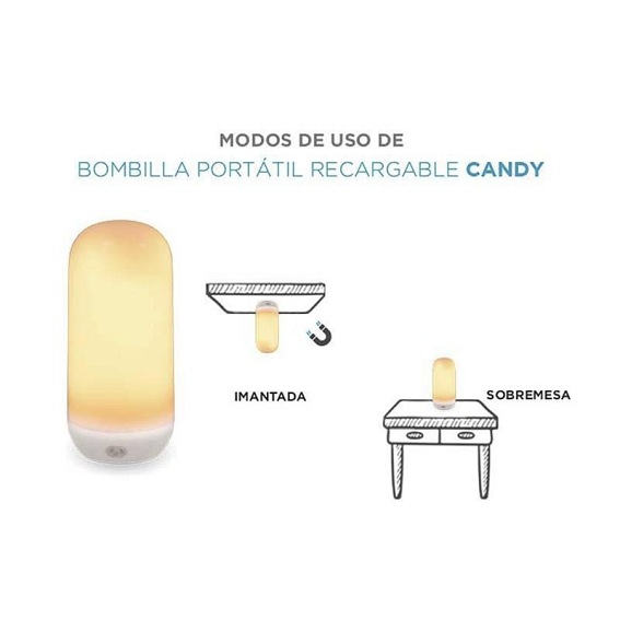 Lampa Stołowa z Efektem Płomienia CANDY IN&OUT BATTERY Pomarańczowy