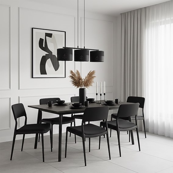 Lampa Wisząca KARBON 3 Czarny