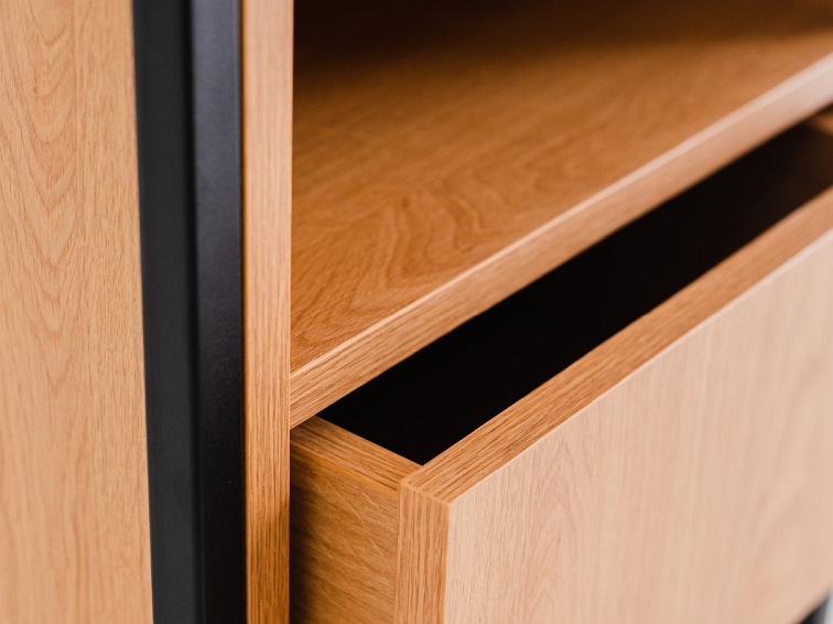 Regał Skap 1R1 Drawer 45x40x60 Dąb/Czarny