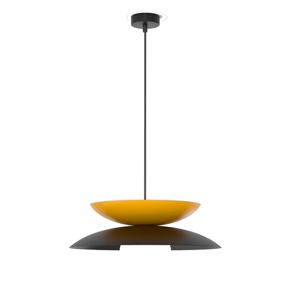 Lampa Wisząca NAGOYA 1 Czarny/Pomarańczowy