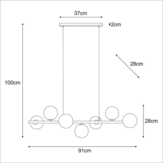 Lampa Wisząca ARDI K-5842 Biały/Beż