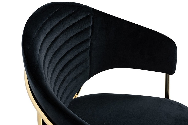 Krzesło NAOMI Czarny/Złoty
