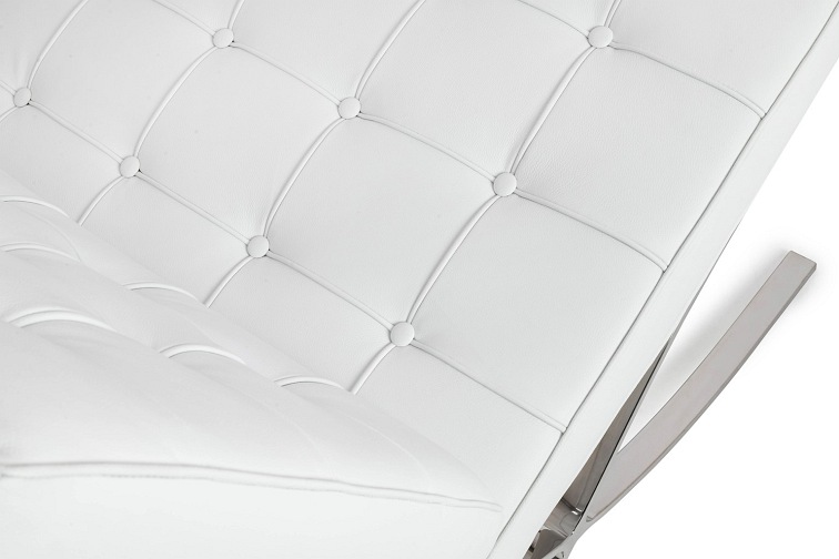 Fotel BARCELON PRESTIGE Biały Skóra Naturalna