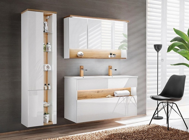 Szafka pod Umywalkę Bahama White 854 KPL 120 Biały