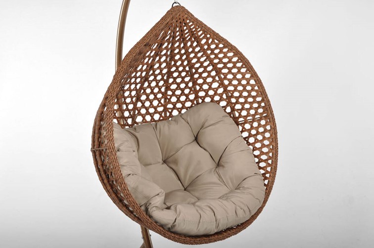 Kosz Wiszący Kokon BALI LUX Brązowy