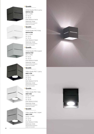 Plafon Quado PRO 1 biały