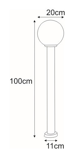 Lampa Zewnętrzna Stojąca ANA K-LP270-1000 Chrom