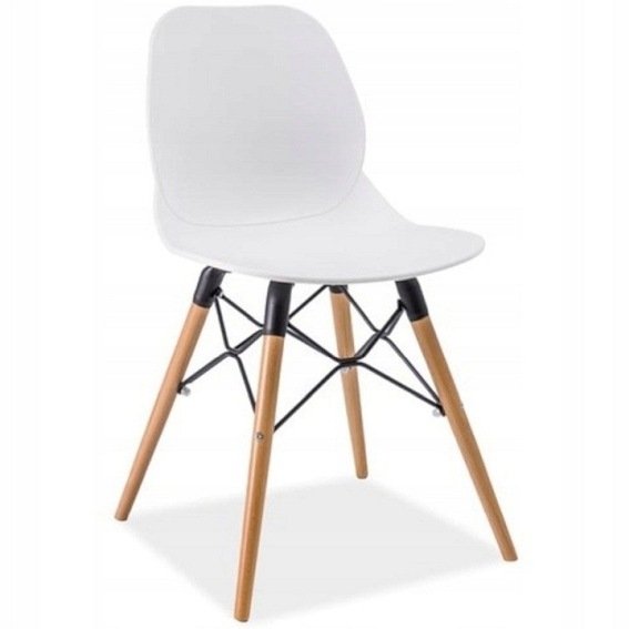 Krzesło ITALO Buk/Biały