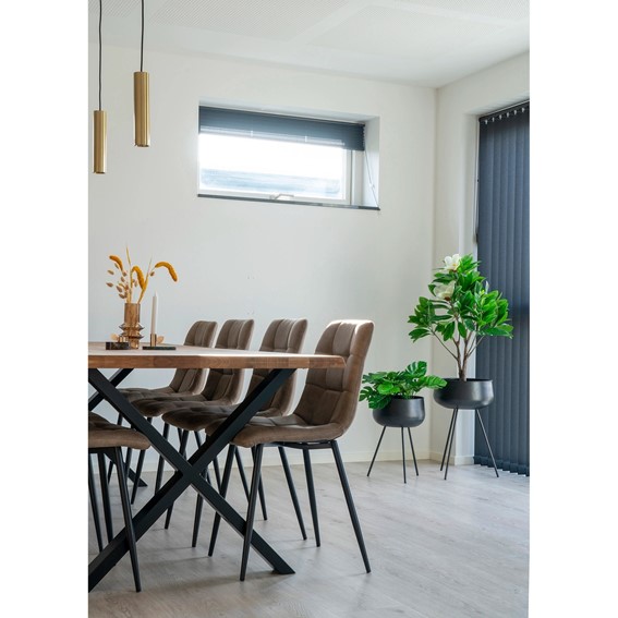 Stół TOULON 100x300cm Dąb Naturalny/Czarny