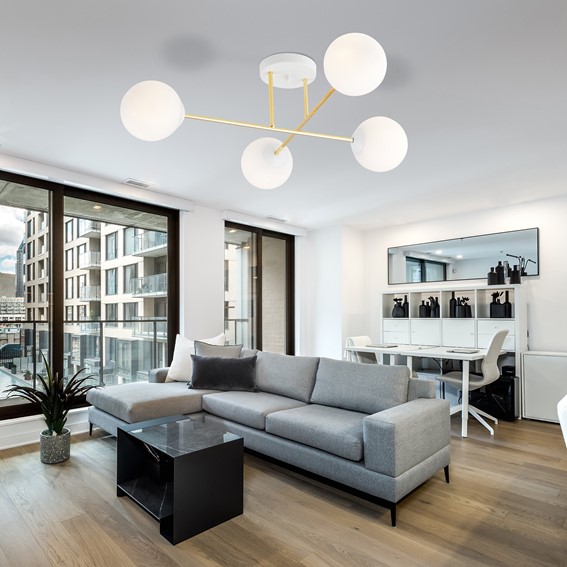 Lampa Sufitowa MAGNUM 4 Biały/Opal