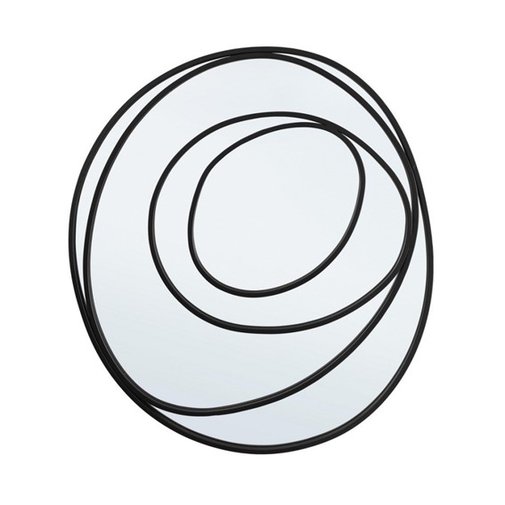 Lustro Ścienne ARCHIE 80x72 cm Czarny