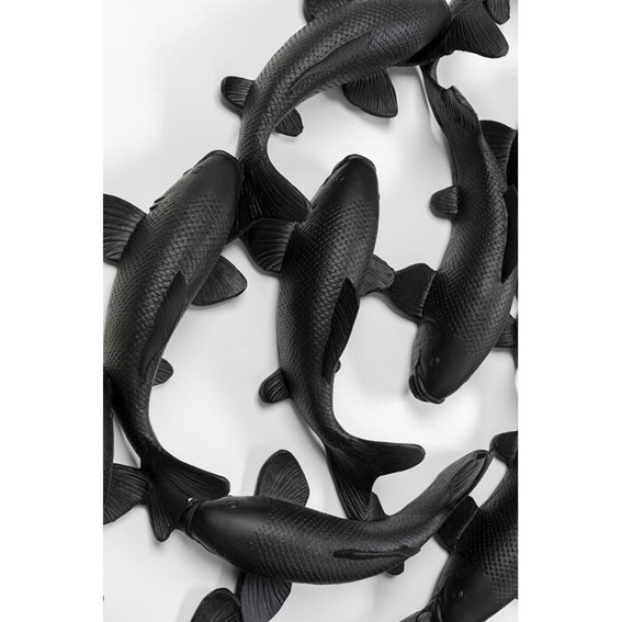 Dekoracja Ścienna SCHOOL OF KOI 160cm Czarny