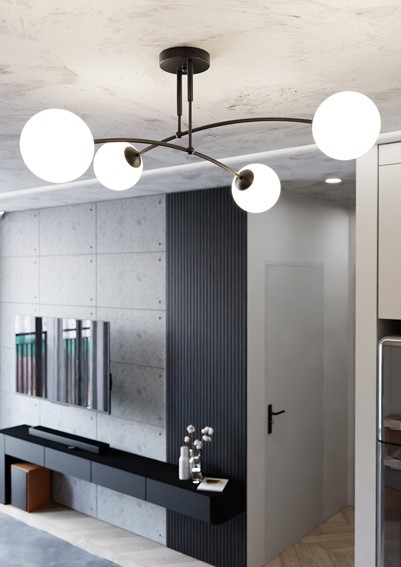 Lampa Sufitowa PREGOS 4 Czarny