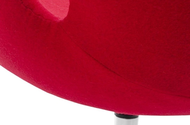 Fotel SWAN Wool Premium Czerwony