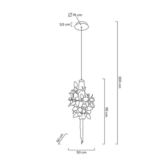 Lampa Wisząca PARADISO Złoty
