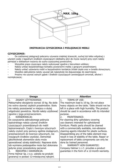 Ława SEVILLA S Dąb Craft/Czarny
