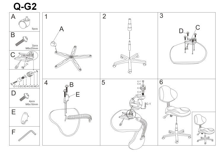 Fotel Obrotowy Q-G2 Szary/Różowy