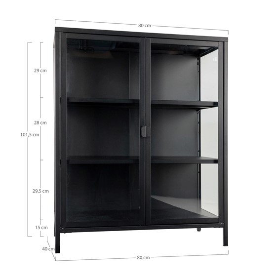 Witryna BRISBANE 80cm Czarny