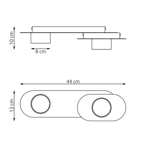 Lampa Sufitowa STILO 2 Czarny