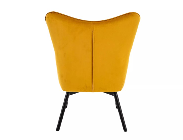 Fotel CARMEN Velvet Curry/Czarny