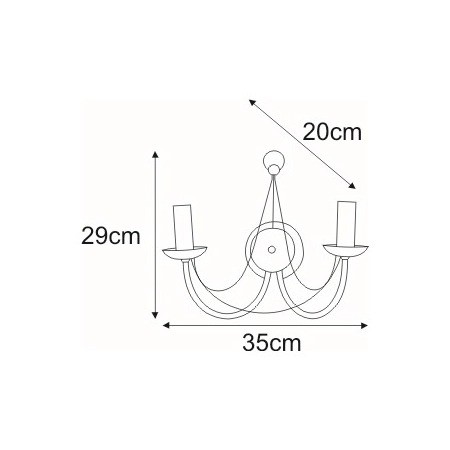 Kinkiet PERSEO K-3527 Czarny