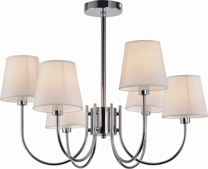 Żyrandol MAGNUM 6 Czarny/Bursztynowy